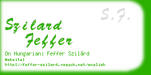szilard feffer business card